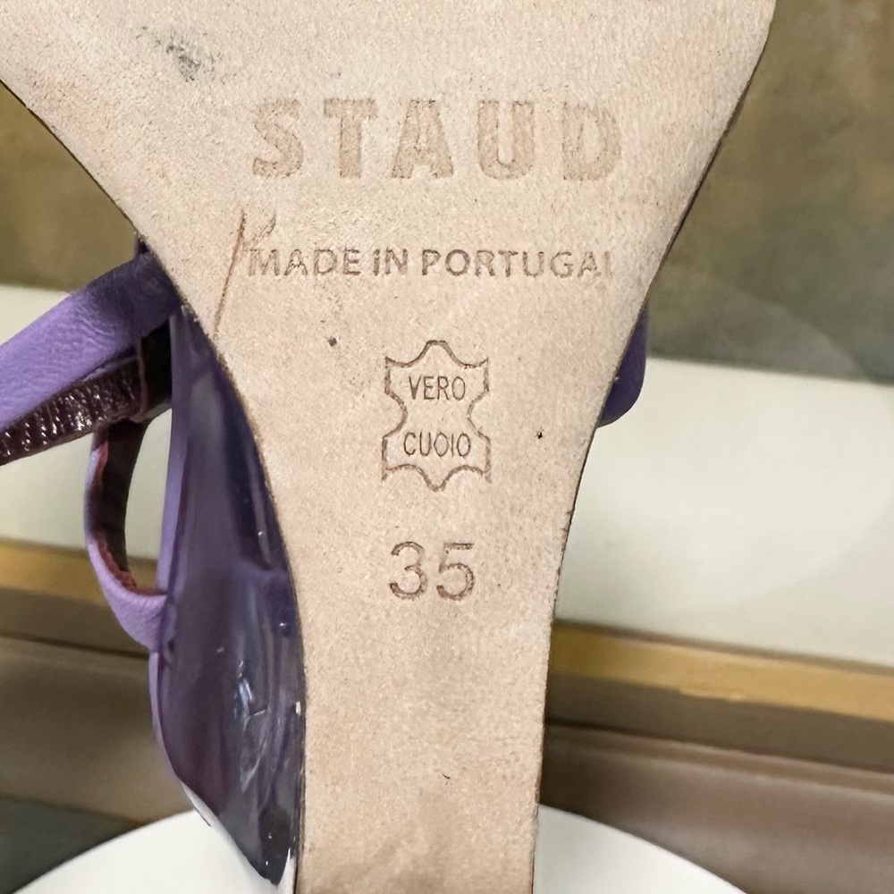 🌹STAUD🌹LeanneTransparent Wedge Sandals Size: 35 - Picture 12 of 13